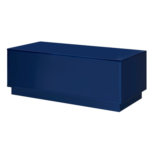 EuroStyle Tresero Coffee Table in High Gloss Deep Blue