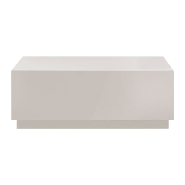 EuroStyle Tresero Coffee Table in High Gloss Warm Gray