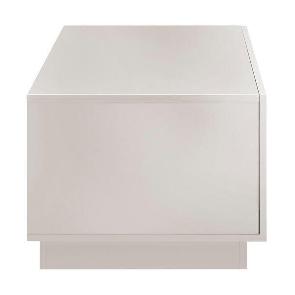 EuroStyle Tresero Coffee Table in High Gloss Warm Gray