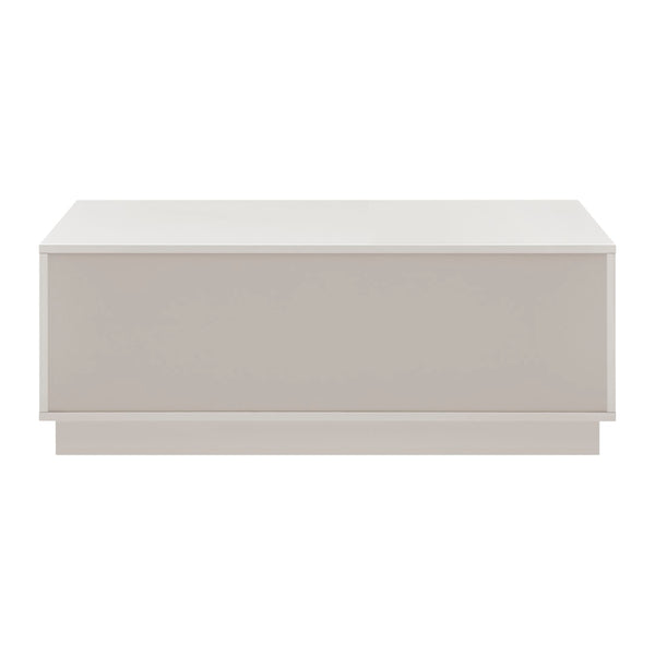 EuroStyle Tresero Coffee Table in High Gloss Warm Gray