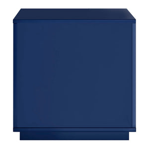 EuroStyle Tresero Nightstand in High Gloss Deep Blue