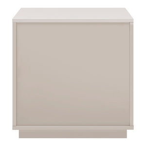 EuroStyle Tresero Nightstand in High Gloss Warm Gray