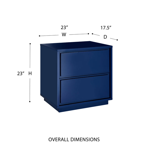 Tresero Side Table - Sleek Minimalist Design with Ample Storage and Stylish Lacquered Finish