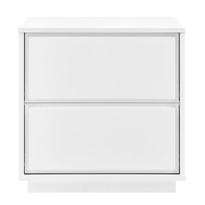 Tresero Side Table - Sleek Minimalist Design with Ample Storage and Stylish Lacquered Finish