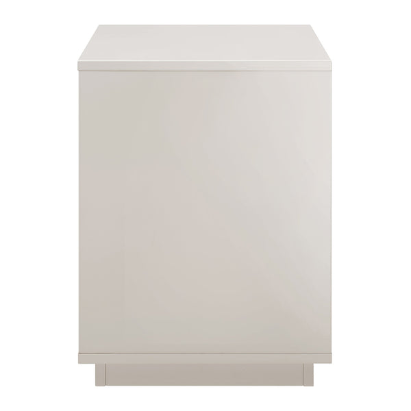 Tresero Side Table - Sleek Minimalist Design with Ample Storage and Stylish Lacquered Finish