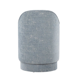 English Elm 18" Tufted Velvet Vanity Stool with 360 Swivel Base and Hidden Storage Compartment Light Blue B202P471496