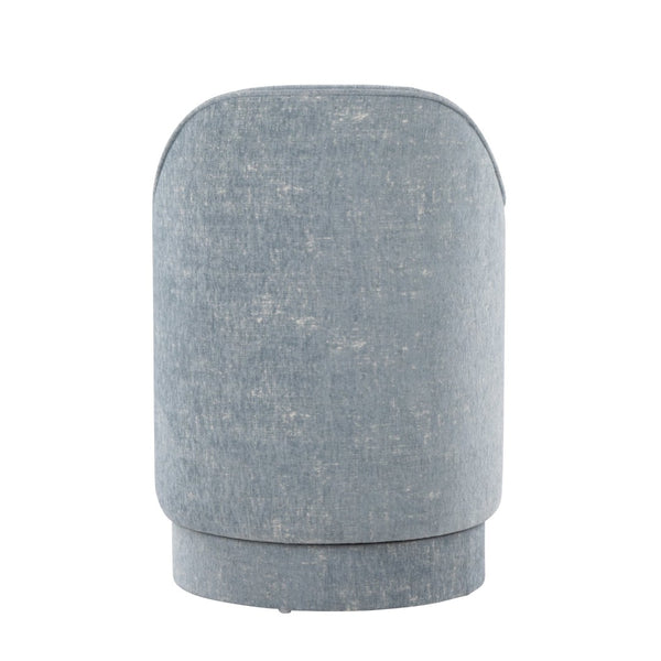English Elm 18" Tufted Velvet Vanity Stool with 360 Swivel Base and Hidden Storage Compartment Light Blue B202P471496