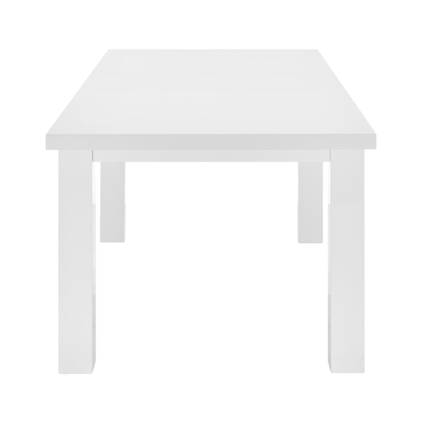 EuroStyle Tresero 80" Extension Table in High Gloss White