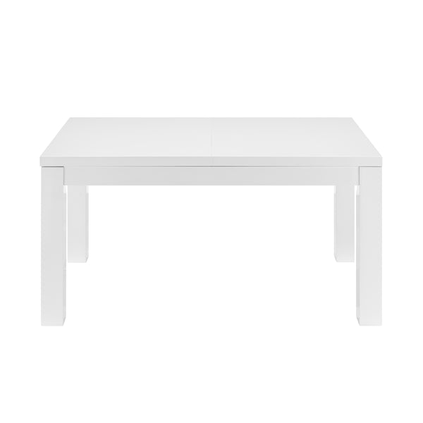 EuroStyle Tresero 80" Extension Table in High Gloss White