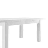 EuroStyle Tresero Extension Table Legs in High Gloss White