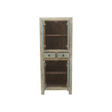 Lilys Narrow Cabinet 2 Draw 4 Dr Cabinet-Antique White Wash 27.5X16.5X67H 90670010