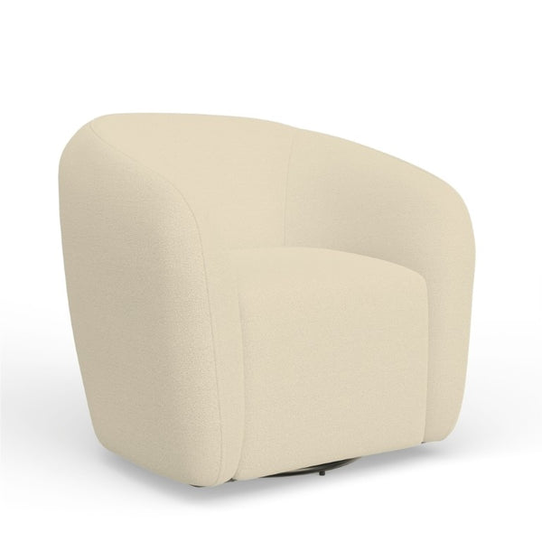 Alpine Furniture Margo Plush Swivel Chair With 360° Rotation, Fully Upholstered Comfort, Ready-Assembled Elegance 9068
