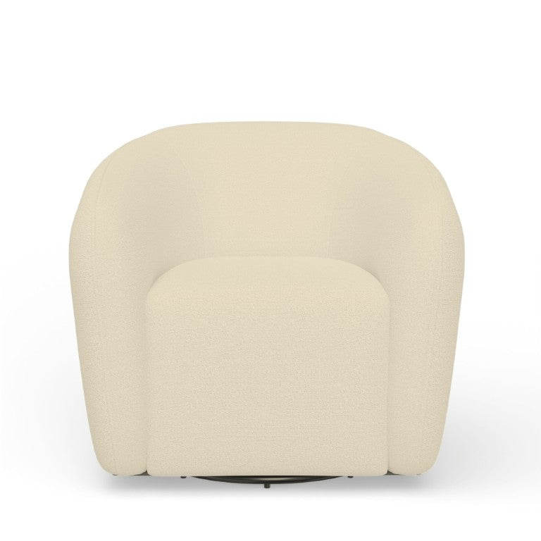 Alpine Furniture Margo Plush Swivel Chair With 360° Rotation, Fully Upholstered Comfort, Ready-Assembled Elegance 9068