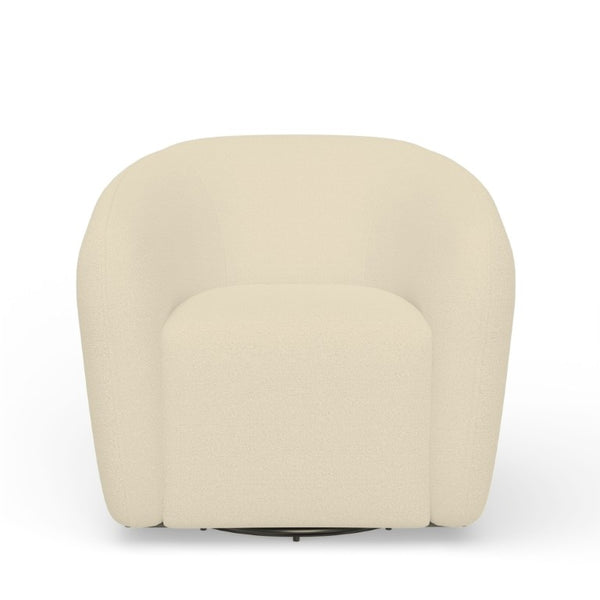 Alpine Furniture Margo Plush Swivel Chair With 360° Rotation, Fully Upholstered Comfort, Ready-Assembled Elegance 9068