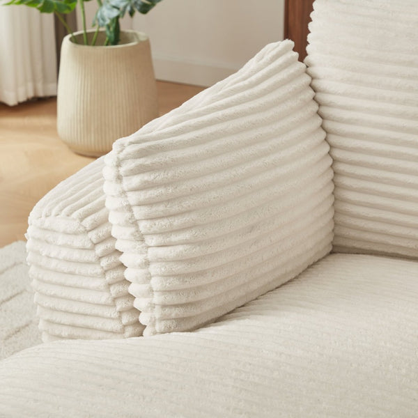 English Elm Oversized Corduroy Chaise Lounge Chair - Plush No Assembly Sleeper Sofa For Cozy Living Spaces W2339P317972-GIGA