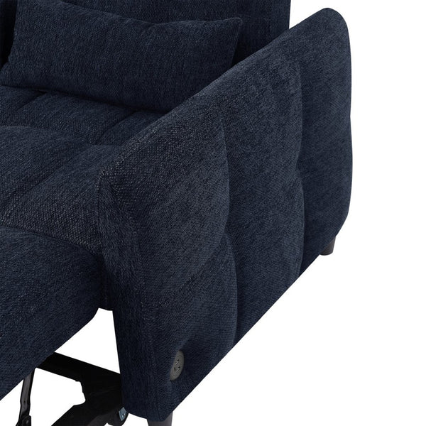 English Elm 52.8" Chenille Tufted Convertible Loveseat Sleeper with Usb Ports for Studio Spaces N719P230296C
