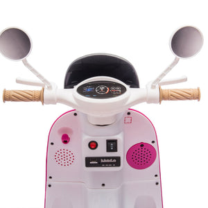 English Elm 12v Dual Motor Two Seater Kids Electric Motorcycle with Bluetooth Led and Foldable Adult Seat W1578P283697