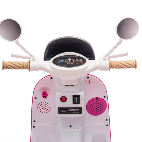 English Elm 12v Dual Motor Two Seater Kids Electric Motorcycle with Bluetooth Led and Foldable Adult Seat W1578P283697
