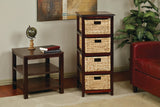 OSP Home Furnishings Seabrook Four-Tier Storage Unit Espresso