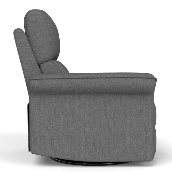English Elm 270° Swivel Power Recliner Velvet Glider Rocker with Usb Ports for Living Room W1028S00057