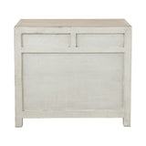 Lilys Amalfi Two Tones Side Table With Two Drawers Distressed Off White 90700010