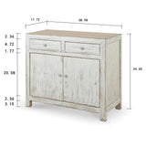 Lilys Amalfi Two Tones Side Table With Two Drawers Distressed Off White 90700010