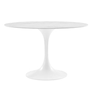 Astrid Dining Table - Elegant Round Design with Stylish Tulip Base for Modern Entertaining Spaces