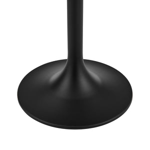 Astrid Side Table with High Gloss White Top and Matte Black Tulip Base 90709WHT-KIT EuroStyle