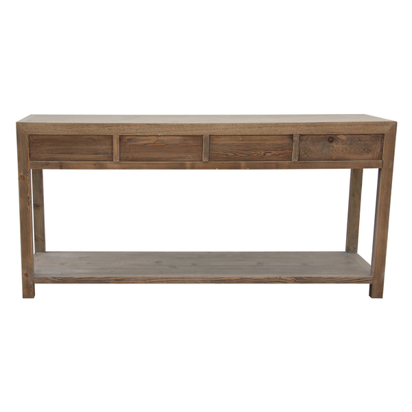 Lilys Capri 4 Drawers Side Table Weathered Natural 9071-NA