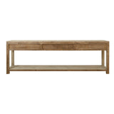 Lilys Capri Console Table With 6 Drawers  Weathered Natural 9071-L