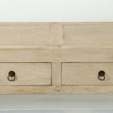 Lilys Capri Console Table With 6 Drawers  Weathered Natural 9071-L