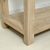 Lilys Capri Console Table With 6 Drawers  Weathered Natural 9071-L