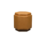 Olivia + Quinn Chit Chat  Swivel Ottoman 9071_ENT3601_BLA2814 Ashland Caramel + BLA 2814 Anniston Tangerine