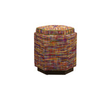 Olivia + Quinn Chit Chat  Swivel Ottoman 9071_FAIRYLAND Fairy Land Mardi Gras w/ LiveSmart Protection