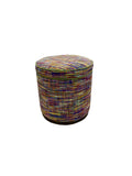 Olivia + Quinn Leg Up  Swivel Ottoman 9072_FAIRYLAND Fairyland Mardi Gras w/ LiveSmart Protection