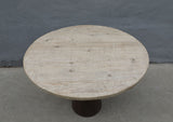 Lilys 39" Pedestal Round Table Weathered Natural 90720140