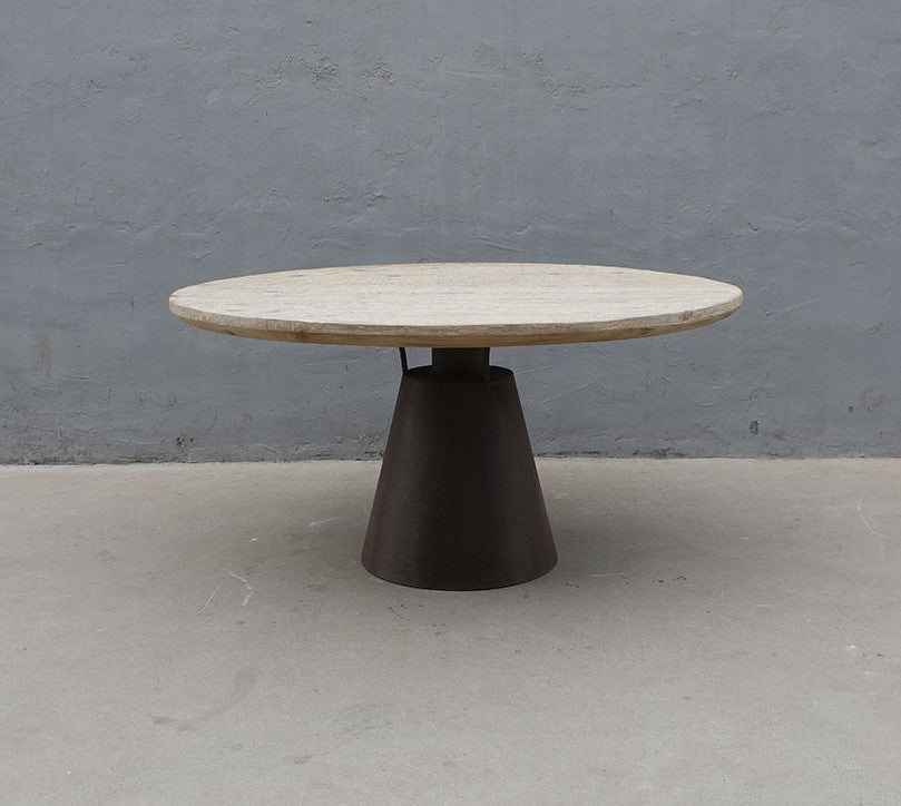 Lilys 59" Pedestal Round Dining Table Weathered Natural (Pre-Order Only) 9072-L