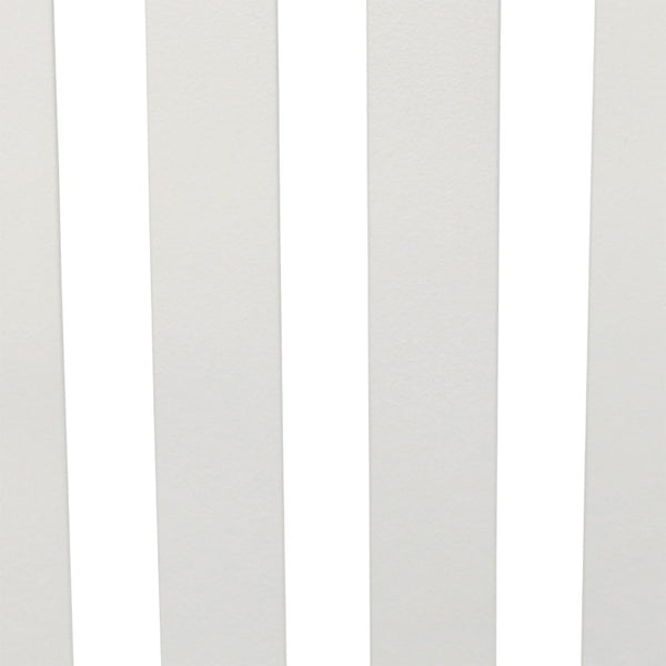 EuroStyle Enid Outdoor Coffee Table Powder Coated Steel Slat Design for Patio or Living Room White 90726-WHT