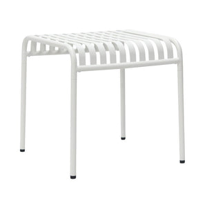 EuroStyle Enid Outdoor Steel Side Table with Slatted Top for Patio and Garden Spaces White 90728-WHT