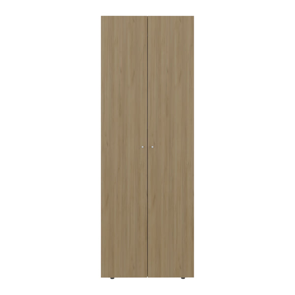 English Elm Home Modern 2-Door Armoire Closet System with Hanging Rod & Shelf, Oak Engineered Wood Storage Organizer B070P368089