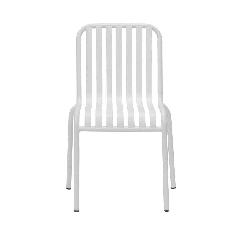 Enid Stackable Outdoor Side Chair in White - Set of 2 90730-WHT EuroStyle