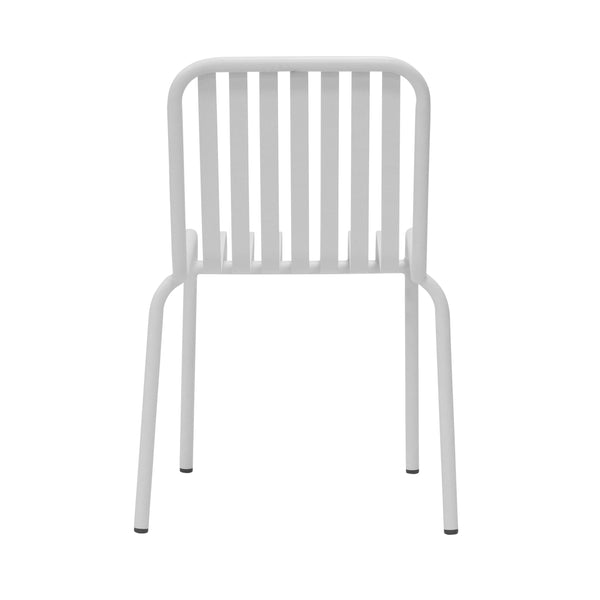 Enid Stackable Outdoor Side Chair in White - Set of 2 90730-WHT EuroStyle