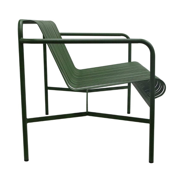 EuroStyle Enid Outdoor Loveseat Powder Coated Steel Frame Rust Resistant Patio Seating Dark Green 90738-DKGRN
