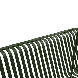 EuroStyle Enid Outdoor Loveseat Powder Coated Steel Frame Rust Resistant Patio Seating Dark Green 90738-DKGRN