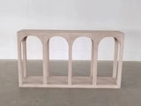 Ming Arch Console Table Whitewash 59X14X32H