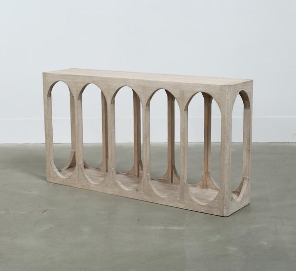 Lilys Ming Arch Console Table White Wash 59X14X32H 90740010