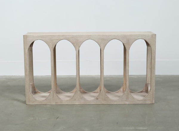 Lilys Ming Arch Console Table White Wash 59X14X32H 90740010