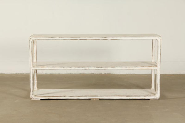 Lilys Reclaimed Peking Console Table With Shelf Antique Off White 63X18X31 90760010