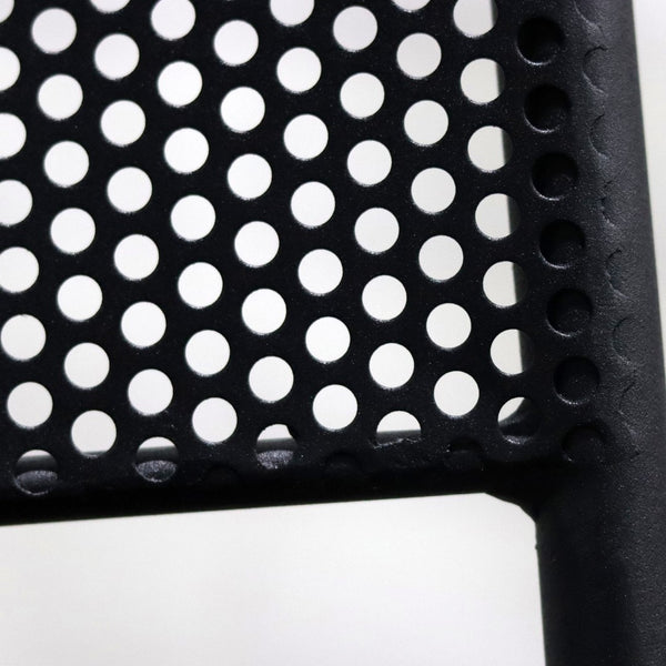 Eurostyle Nansen Stackable Outdoor Side Chair Set - Stylish, Durable Design For Summer Gatherings And Storage Black Steel 90770-blk