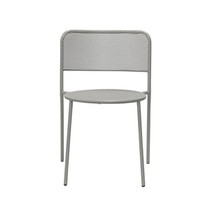 Eurostyle Nansen Stackable Outdoor Side Chair Set - Stylish, Durable Design For Summer Gatherings And Storage Oyster Gray Steel 90770-oysgry